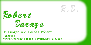robert darazs business card